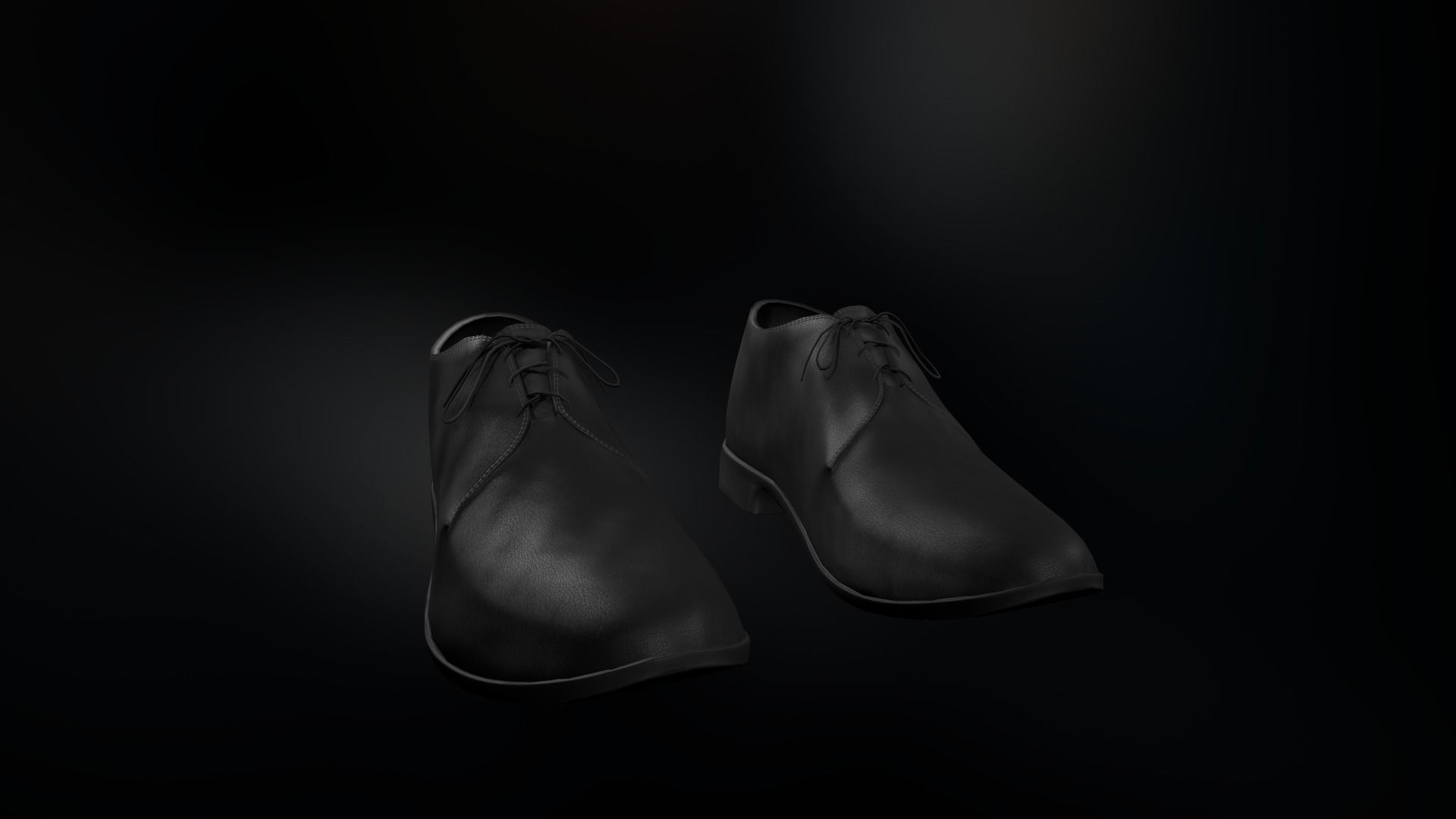 Black Suit With White Shirt Low-poly 3D model_24