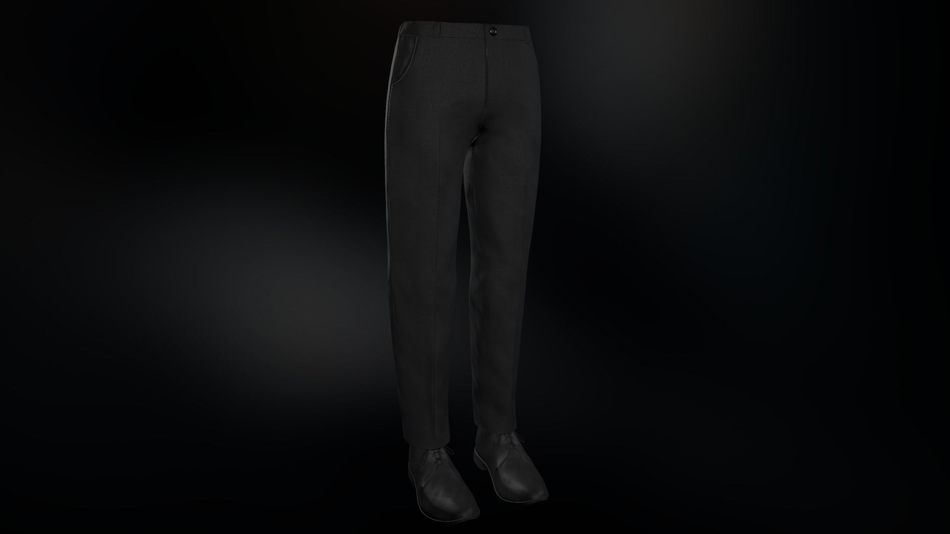 Black Suit With White Shirt Low-poly 3D model_23