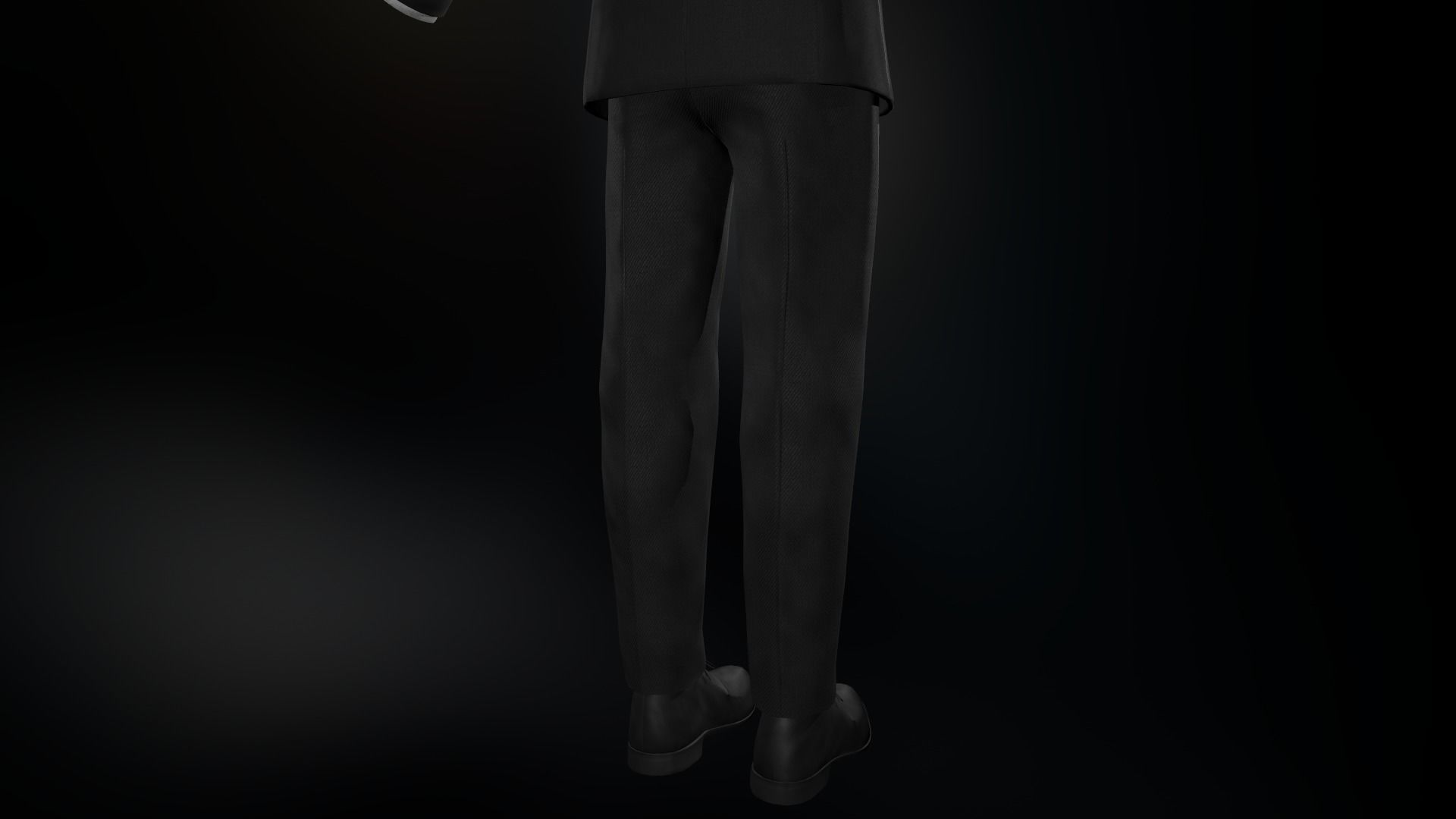 Black Suit With White Shirt Low-poly 3D model_14