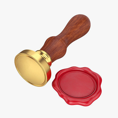 Wax seal stamp 3D model