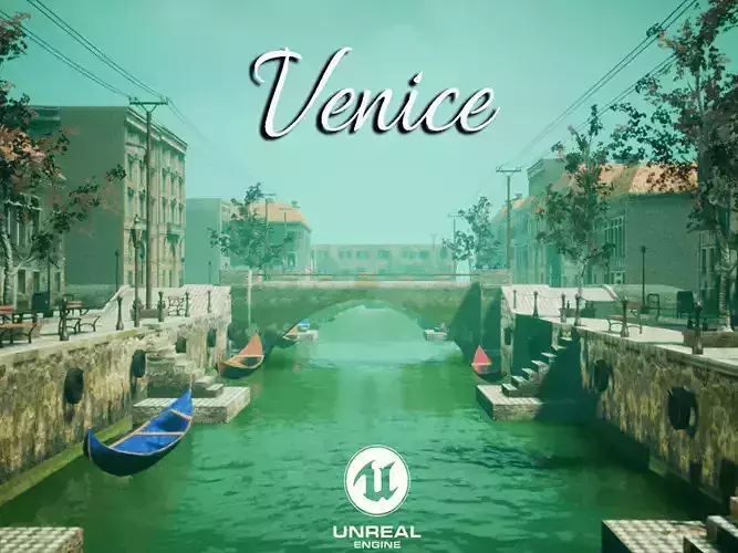 Venice for Unreal Engine Low-poly 3D model