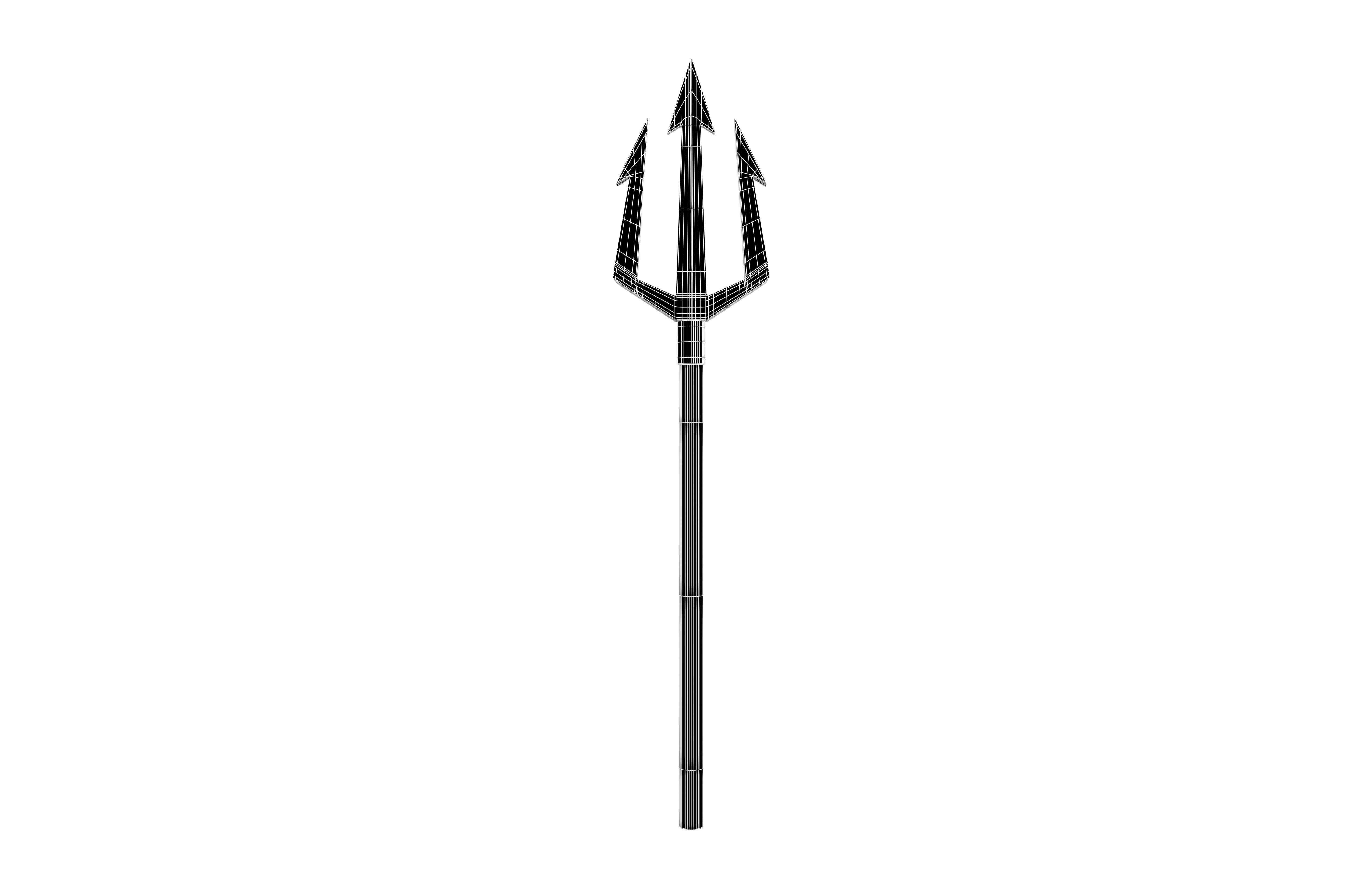 Devil Trident v1 001 Low-poly 3D model_5