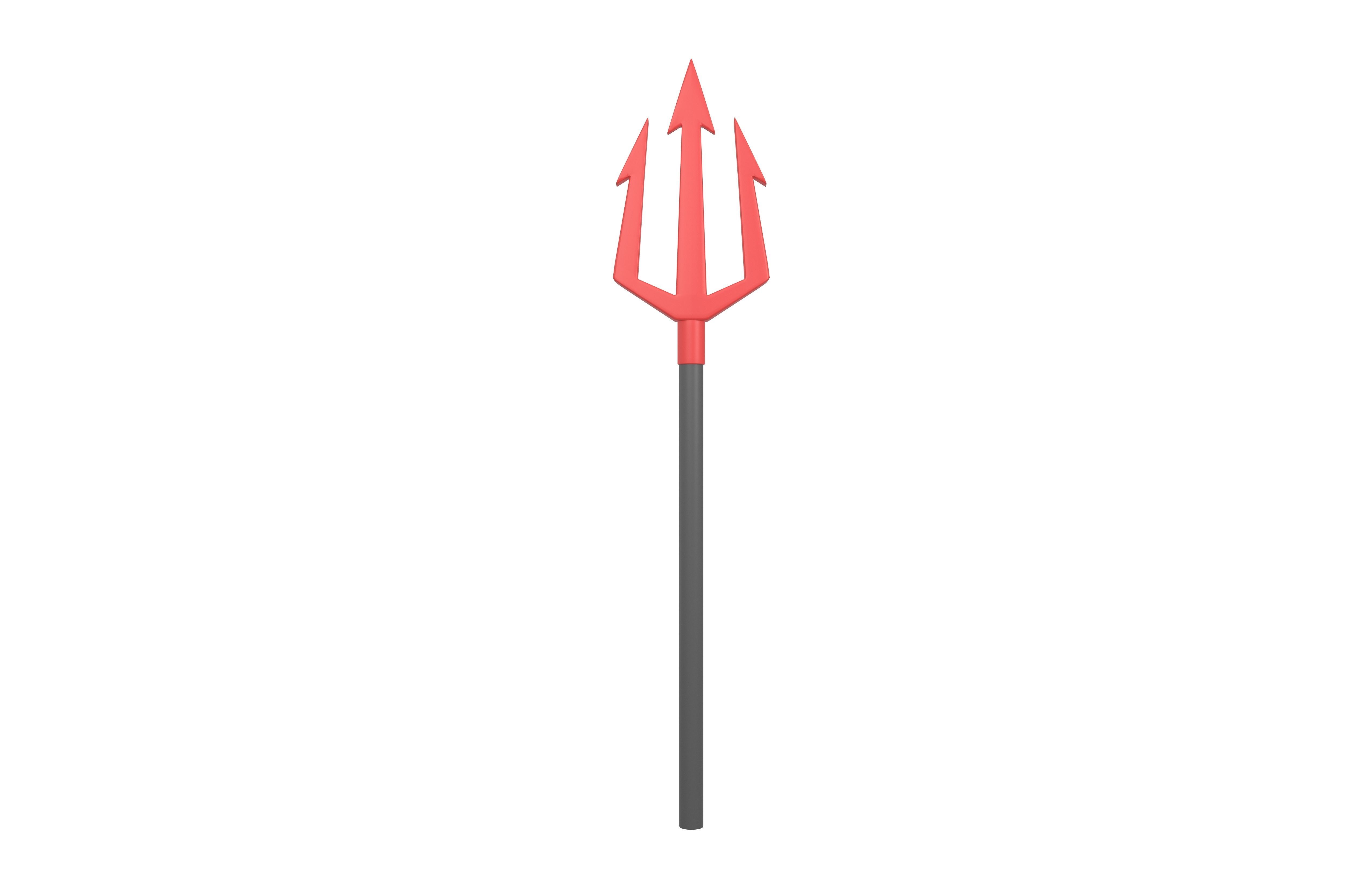 Devil Trident v1 001 Low-poly 3D model_2