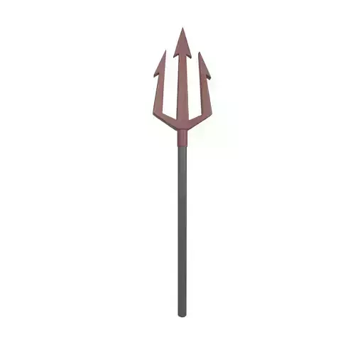 Devil Trident v1 002 Low-poly 3D model