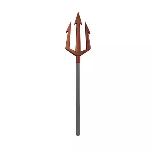 Devil Trident v1 006 Low-poly 3D model