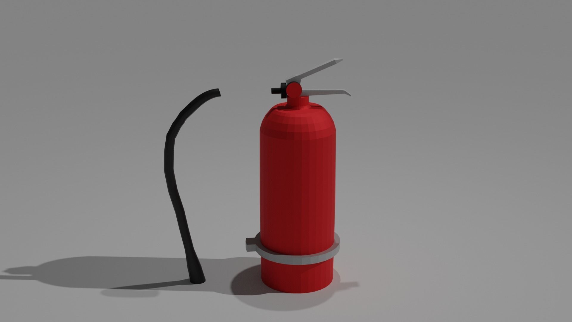 Low-poly fire extinguisher 3D model Free low-poly 3D model_1