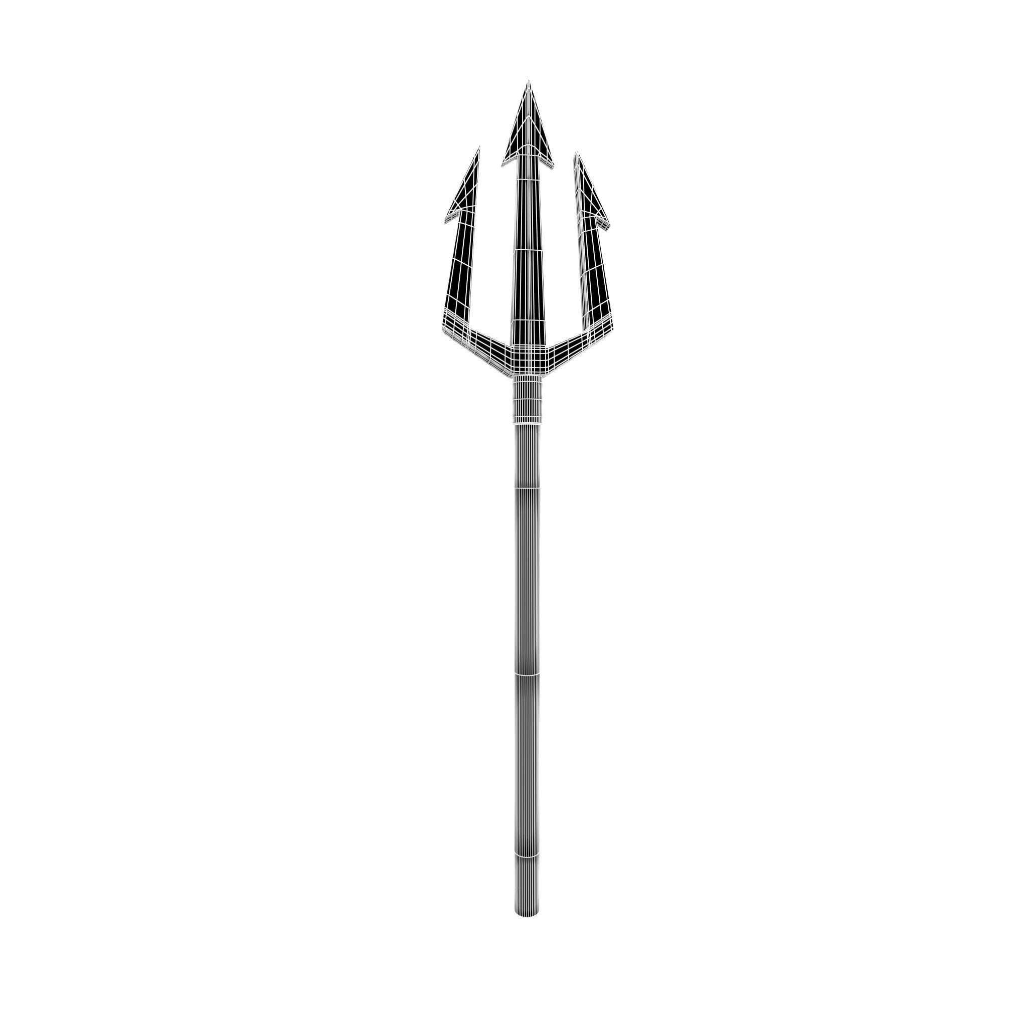 Devil Trident v1 008 Low-poly 3D model_4