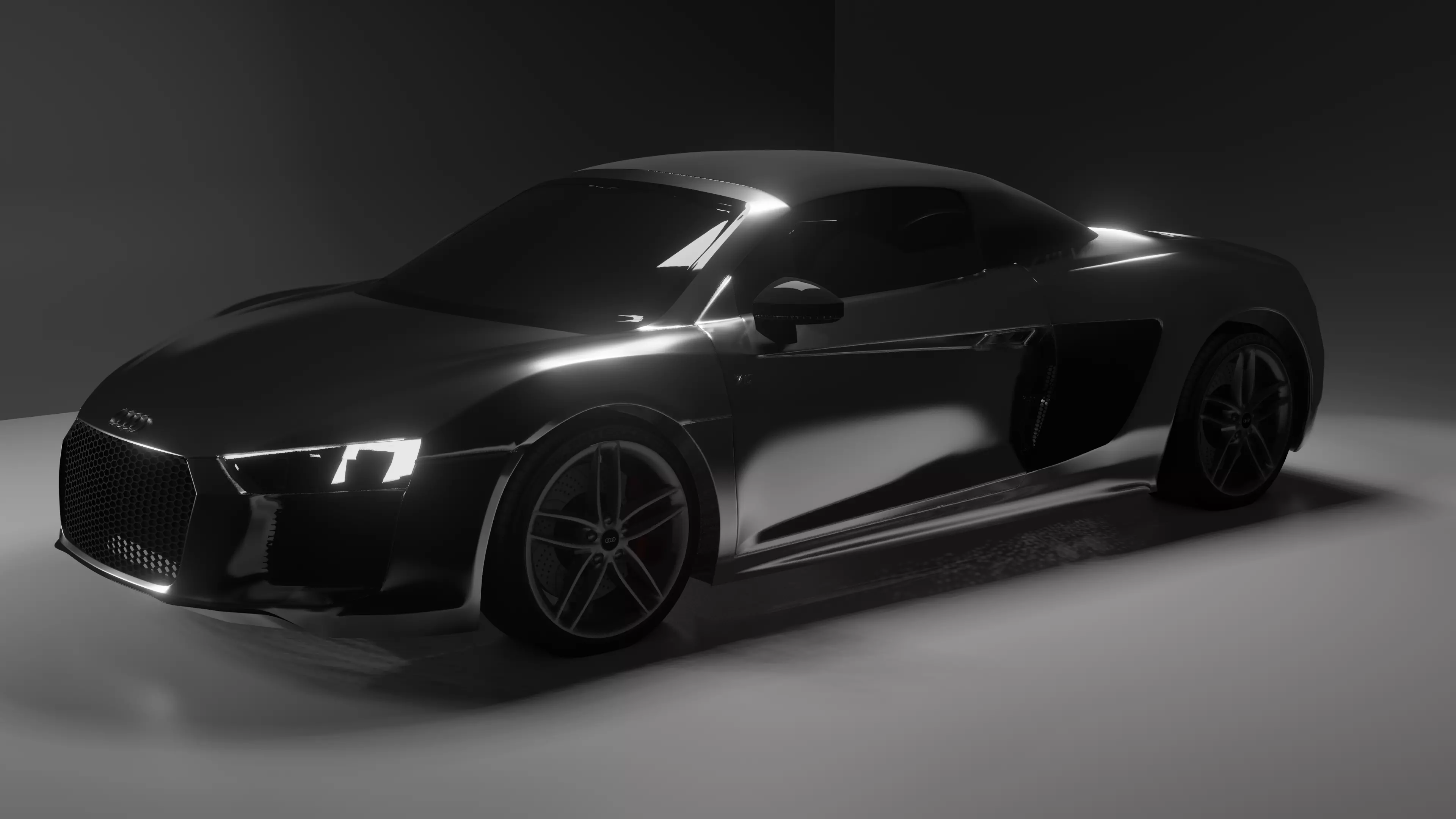 Audi R8 Spyder 2017 3D model_0