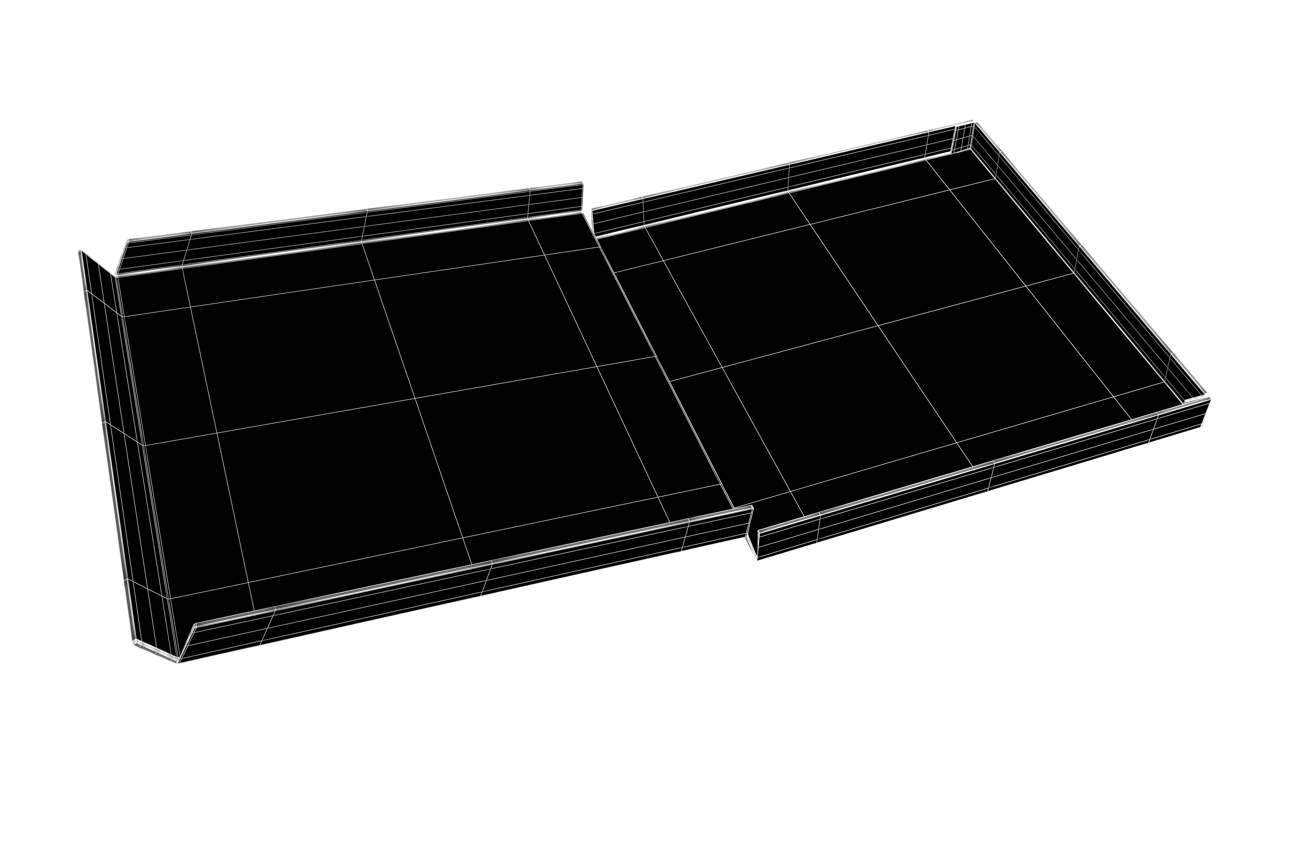 Pizza Open Cardboard Box V1 002 Low-poly 3D model_7