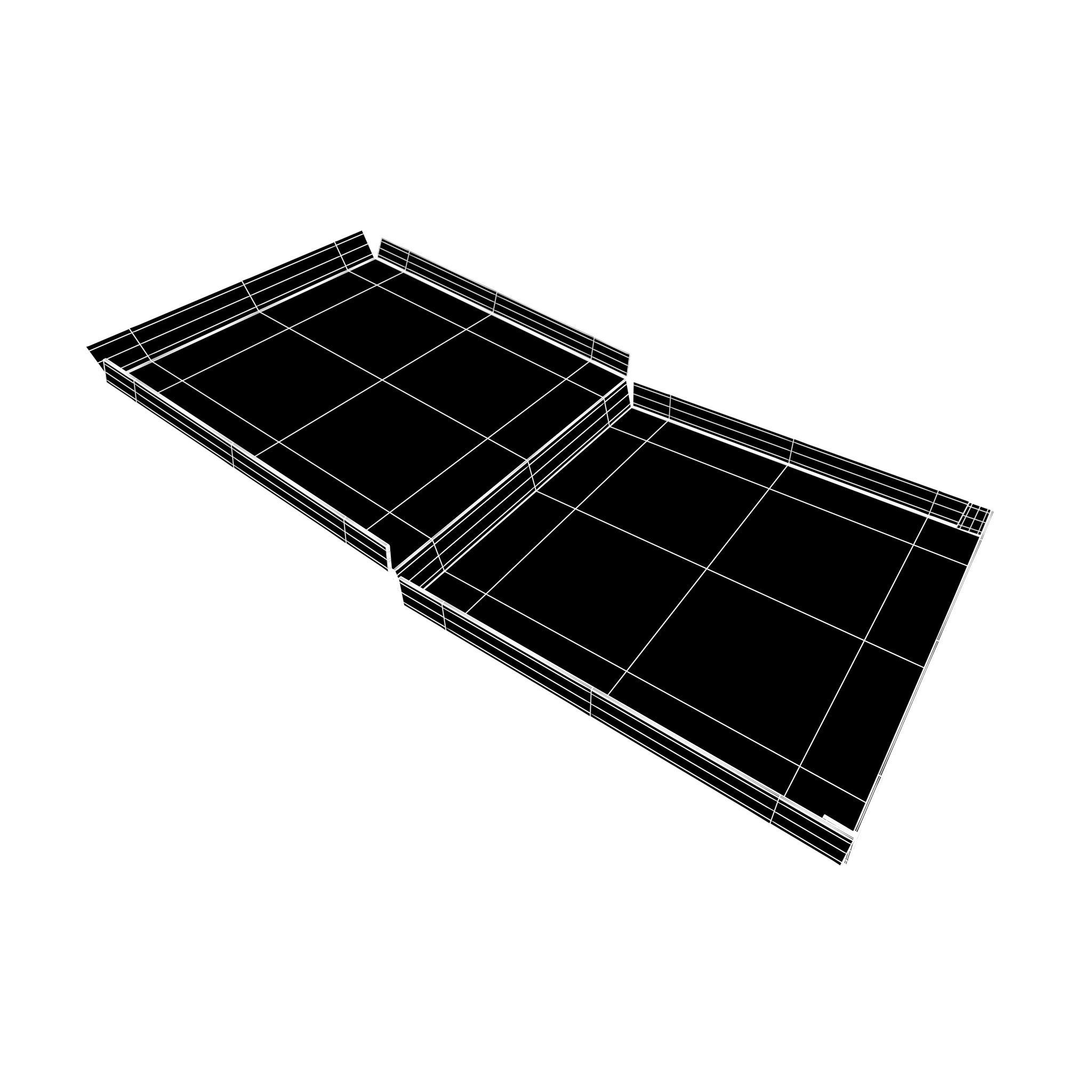 Pizza Open Cardboard Box V1 002 Low-poly 3D model_4