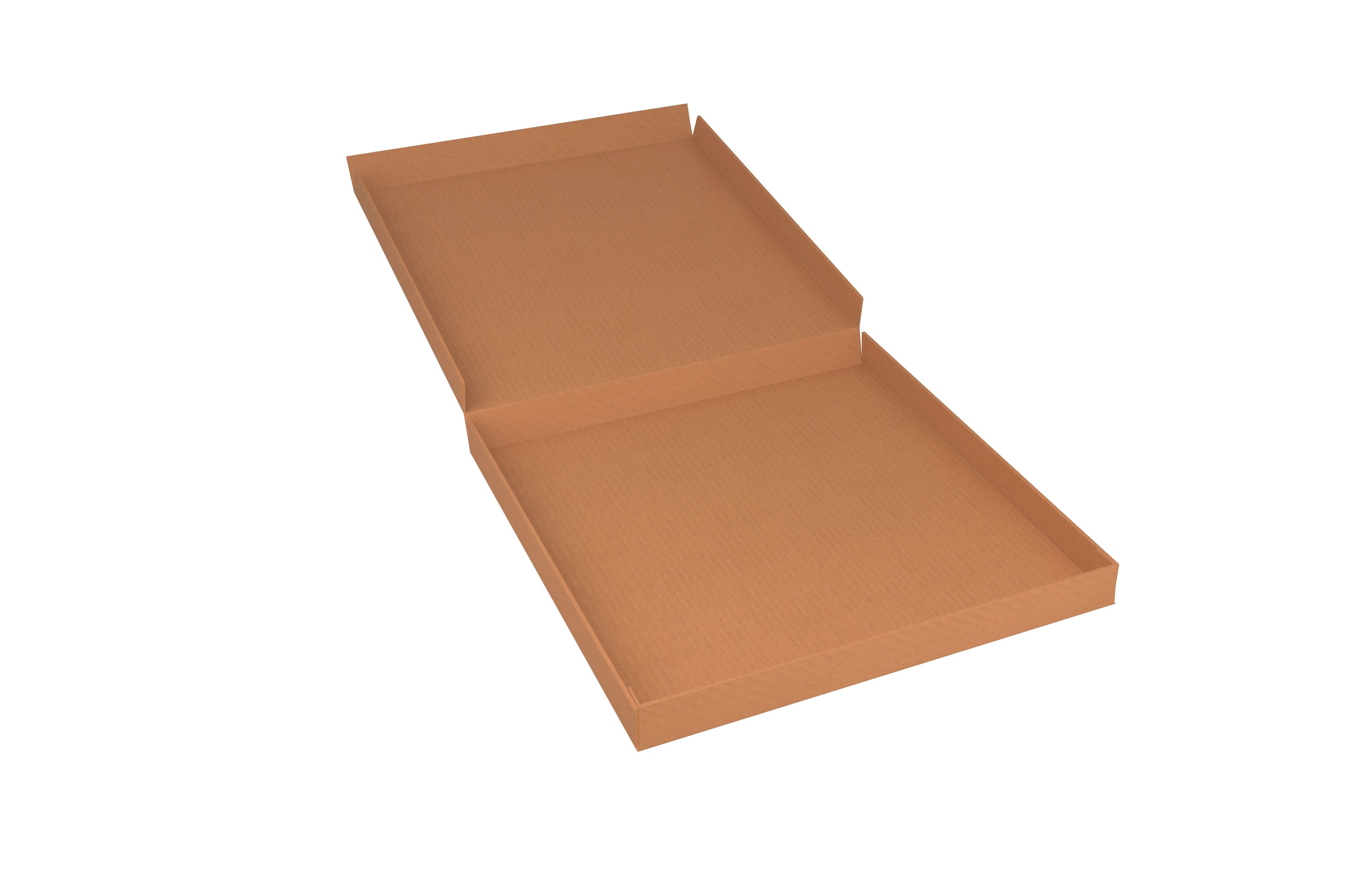Pizza Open Cardboard Box V1 002 Low-poly 3D model_3