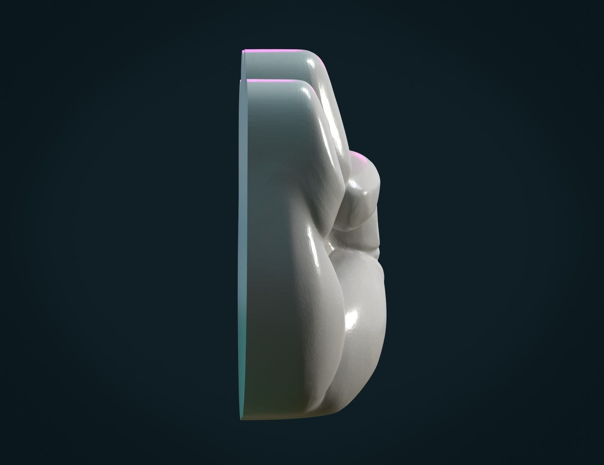 Fist Hand Relief 3D print model_10