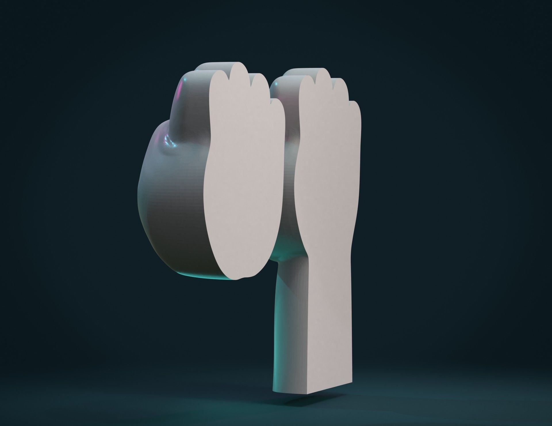 Fist Hand Relief 3D print model_7
