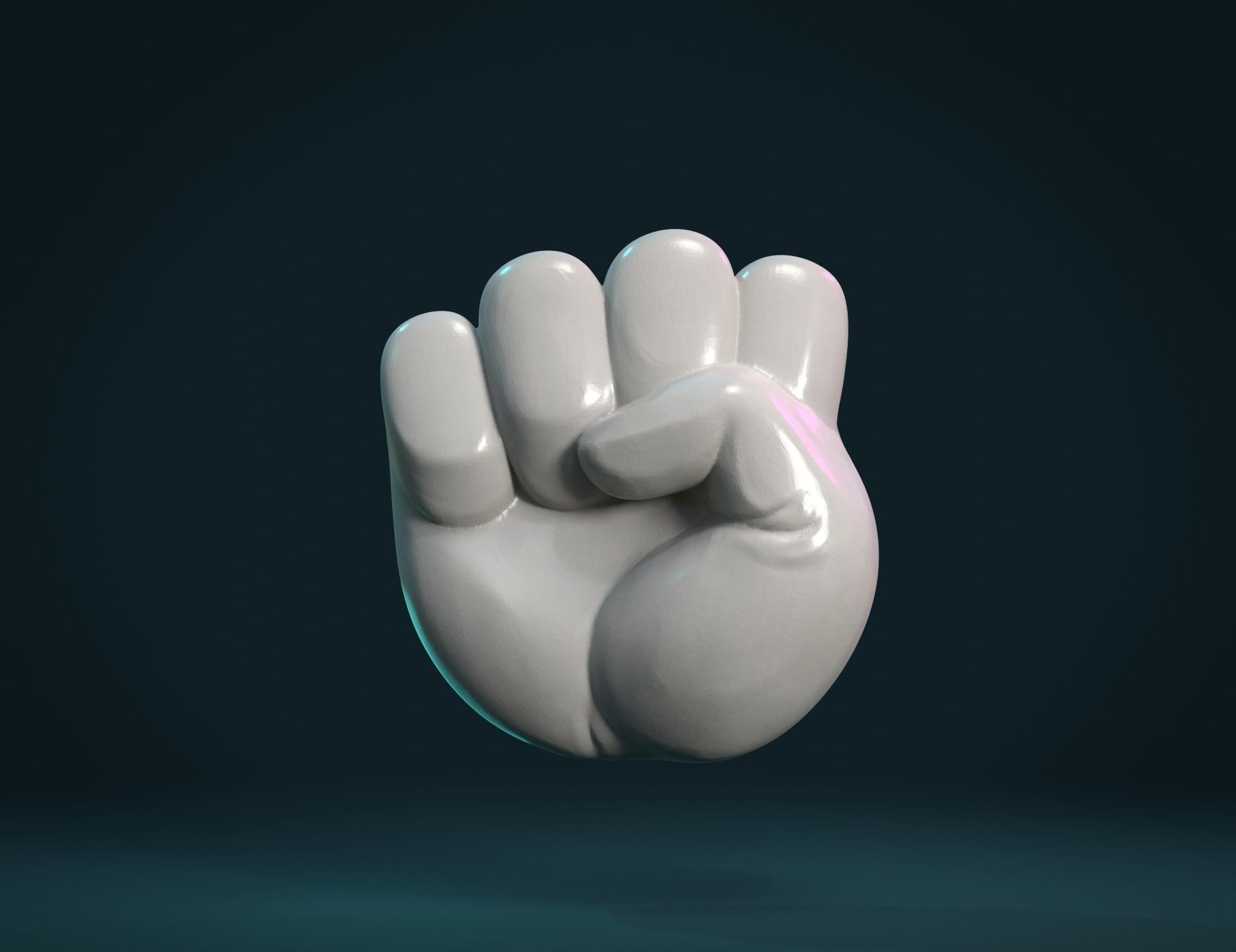 Fist Hand Relief 3D print model_3