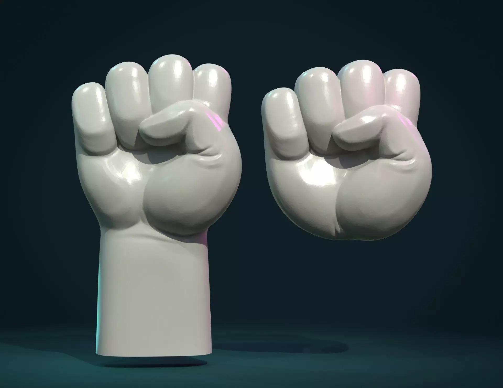 Fist Hand Relief 3D print model_0