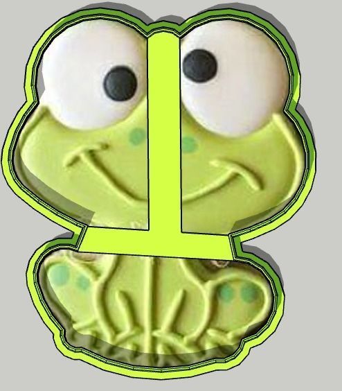 Frog Cookie Cutter 3D print model_3