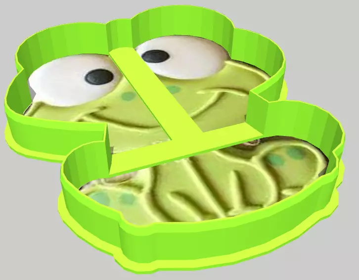 Frog Cookie Cutter 3D print model_0