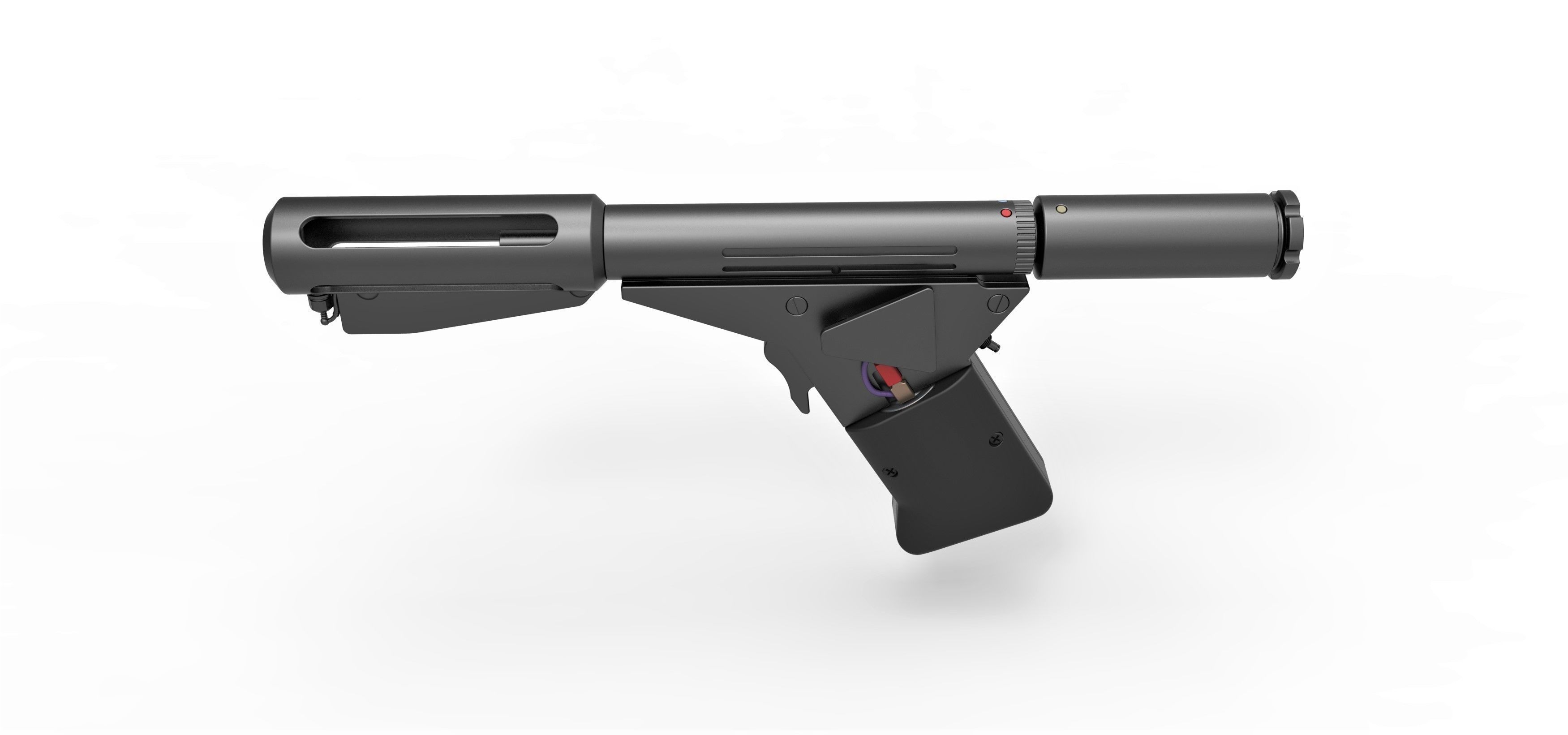 Flame pistol from the movie Logans Run 1976 3D model_7