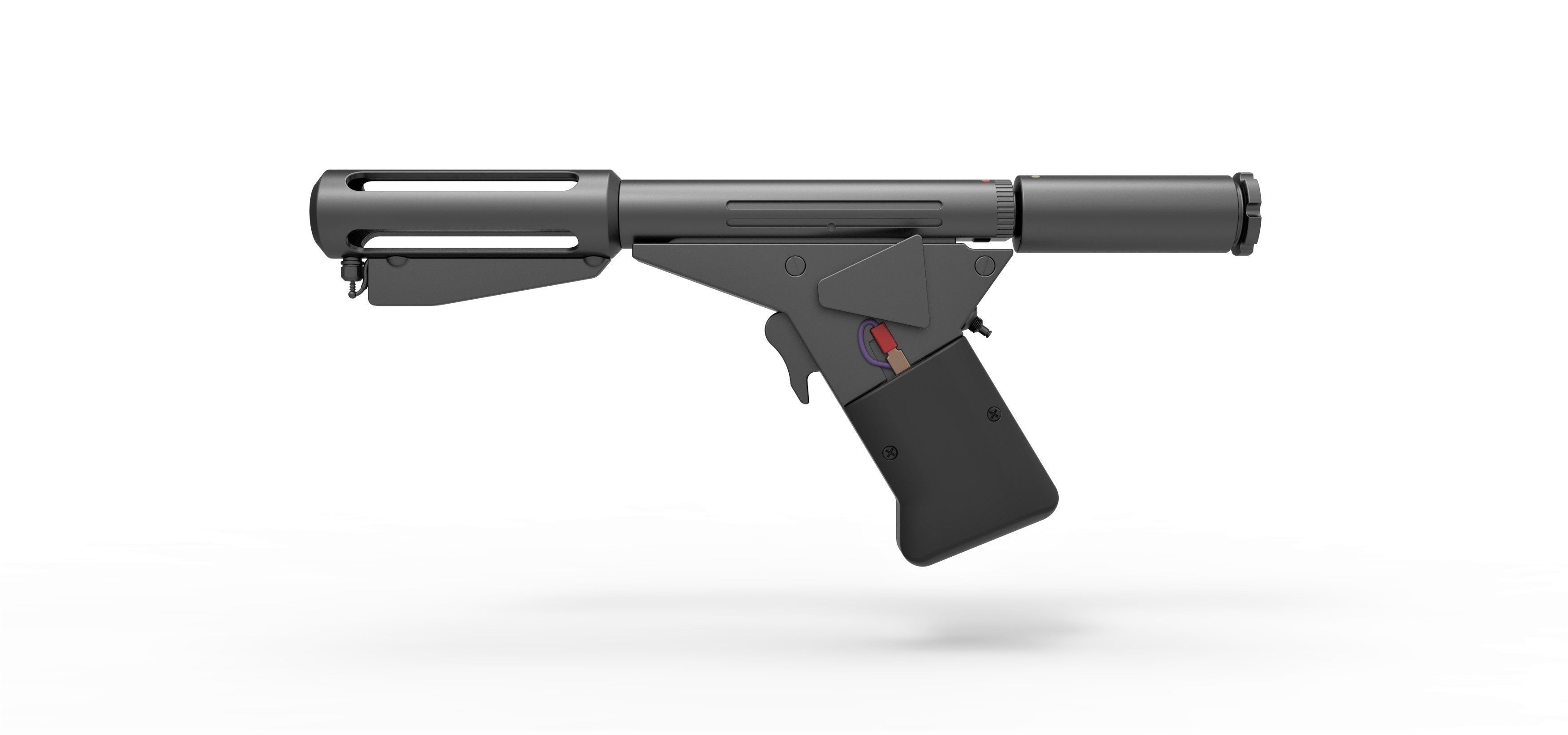 Flame pistol from the movie Logans Run 1976 3D model_6