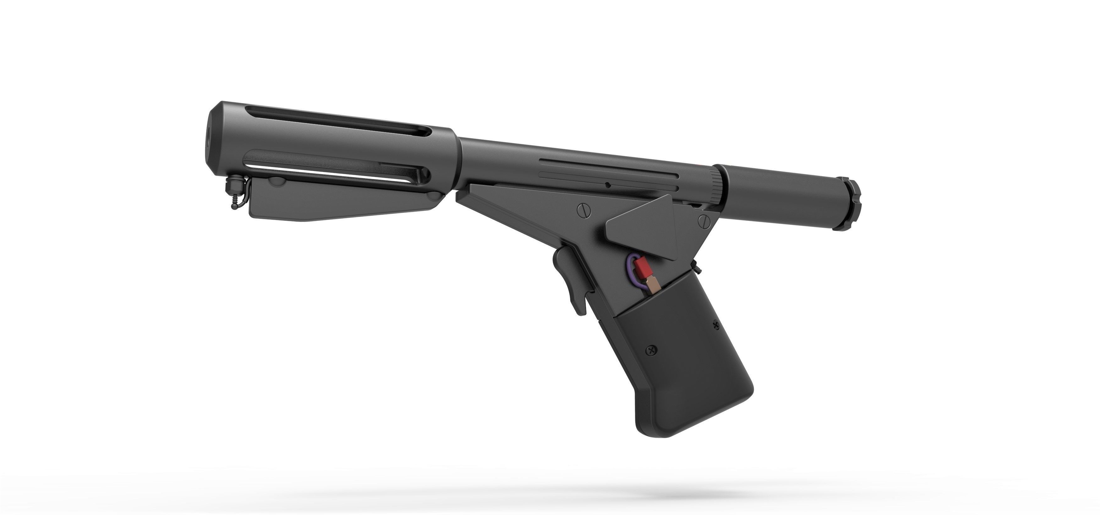 Flame pistol from the movie Logans Run 1976 3D model_2