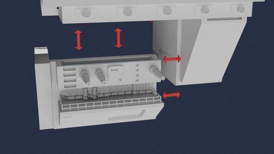 Set4 - Macross SDF1 Prometheus Hangar elevator-right Flight Deck 3D print model_21