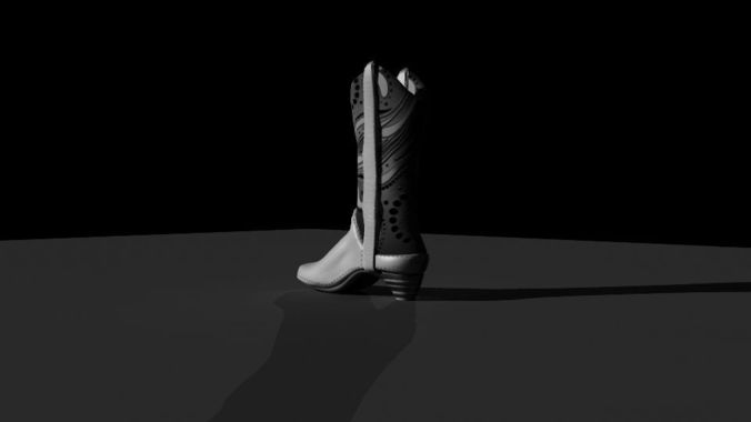 Sexy Cowgirl Boot Low-poly 3D model