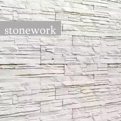Stone slate wall white 