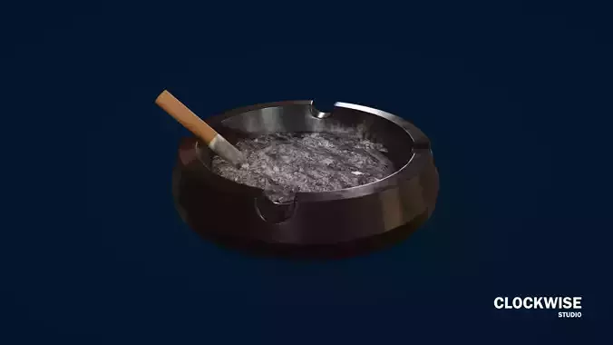 Ashtray Cigars Cigarettes Joints Blunts  Low-poly 3D model