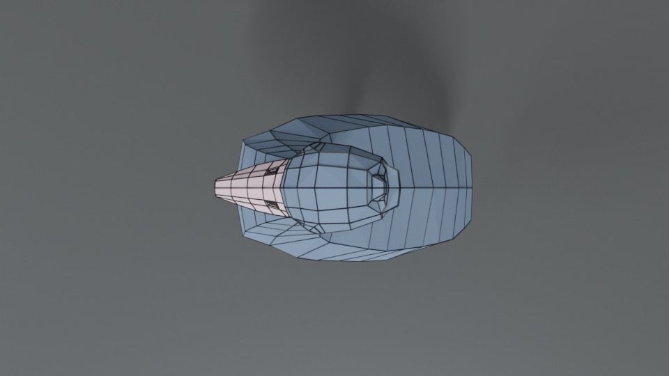 Low Poly Cartoon Shoebill Stork Low-poly 3D model_17