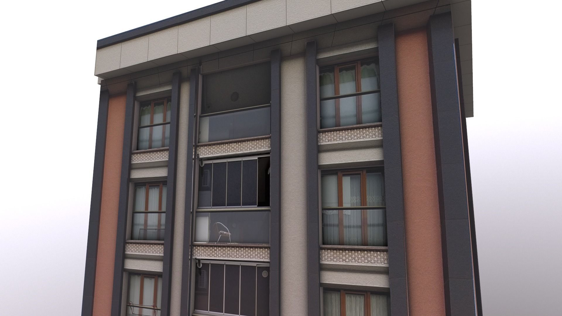 Architectural Building-5 Free low-poly 3D model_12