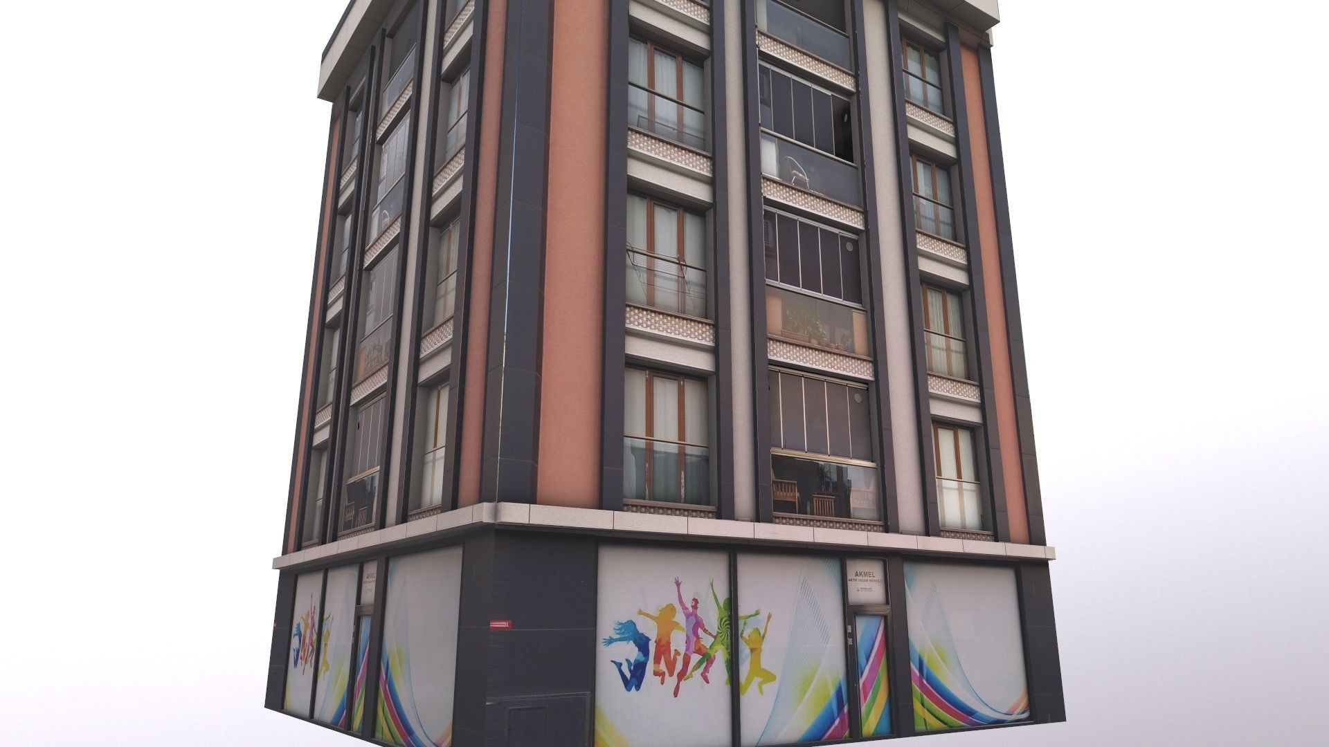 Architectural Building-5 Free low-poly 3D model_15