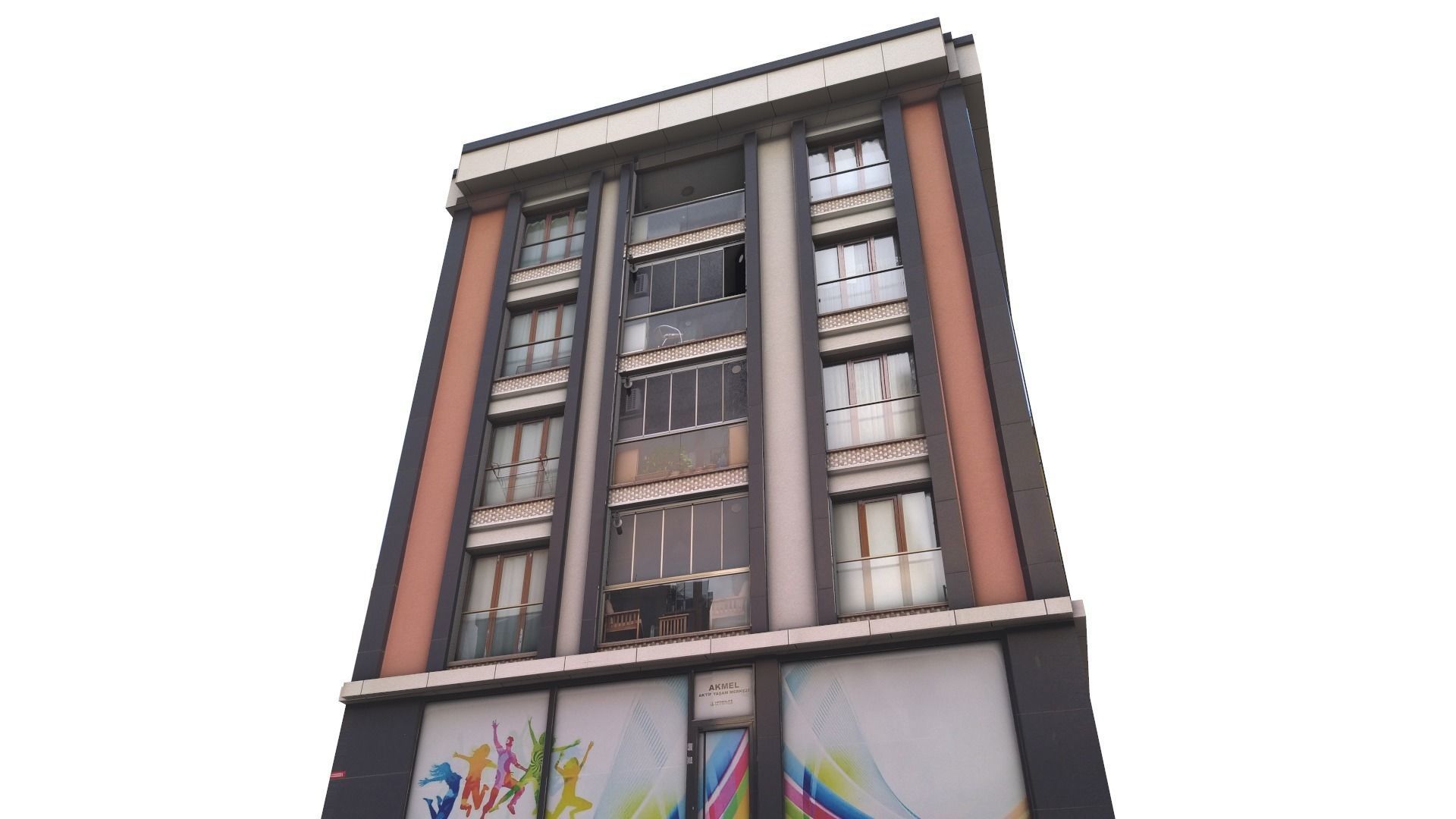 Architectural Building-5 Free low-poly 3D model_13