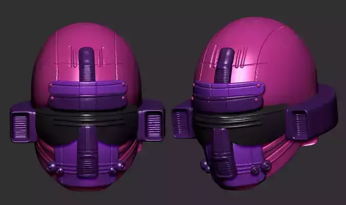 helmet high poly sculpt 3d printable ver 7 3D model