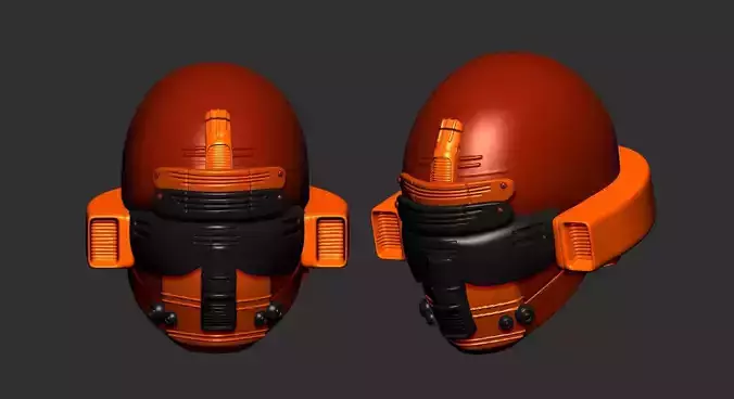 helmet high poly sculpt 3d printable ver 7 3D model