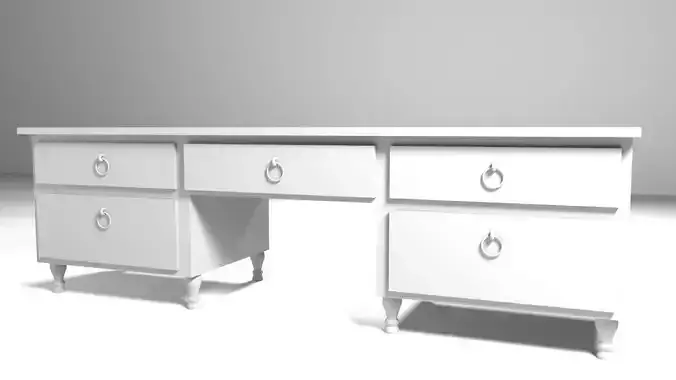 Desk model with drawers