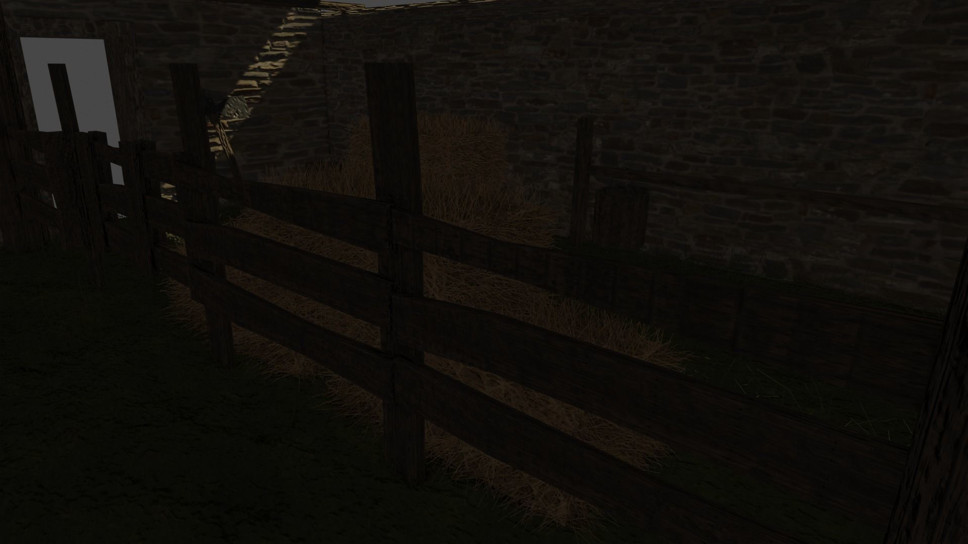 Stable stone house Free 3D model_8