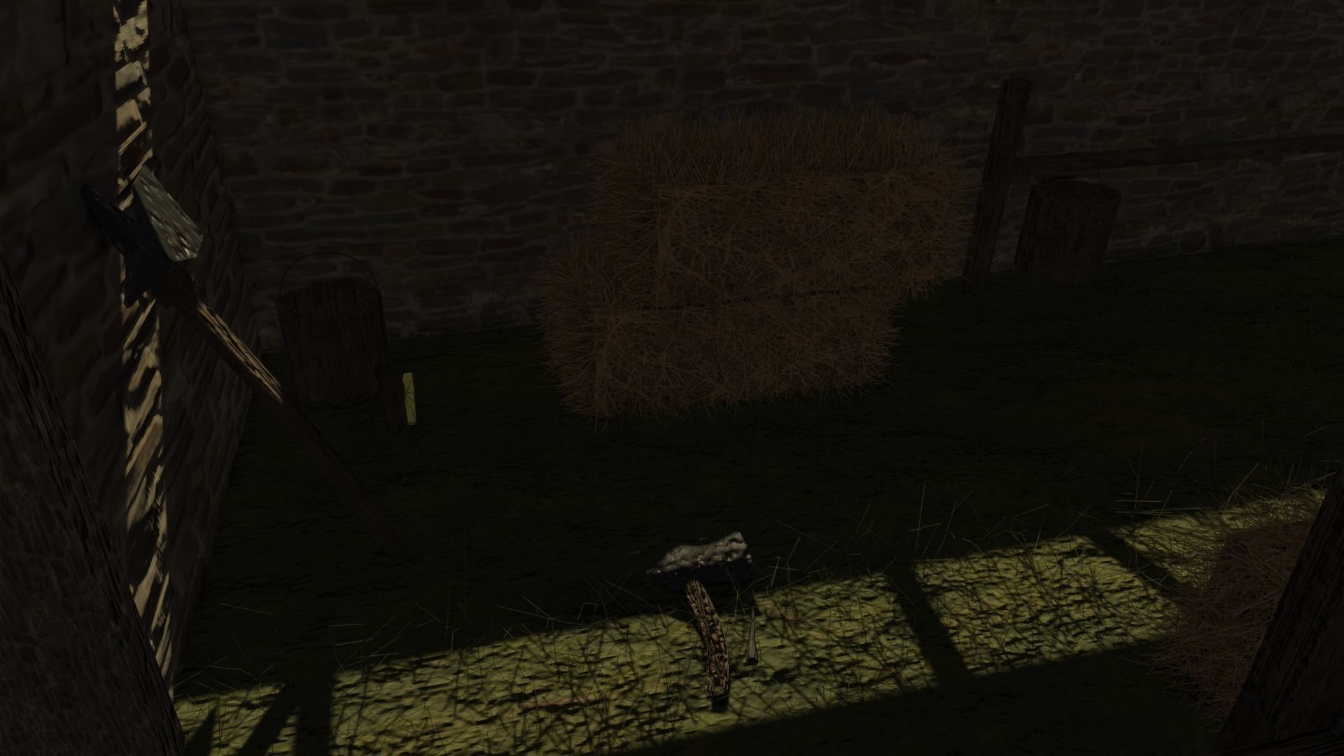 Stable stone house Free 3D model_10