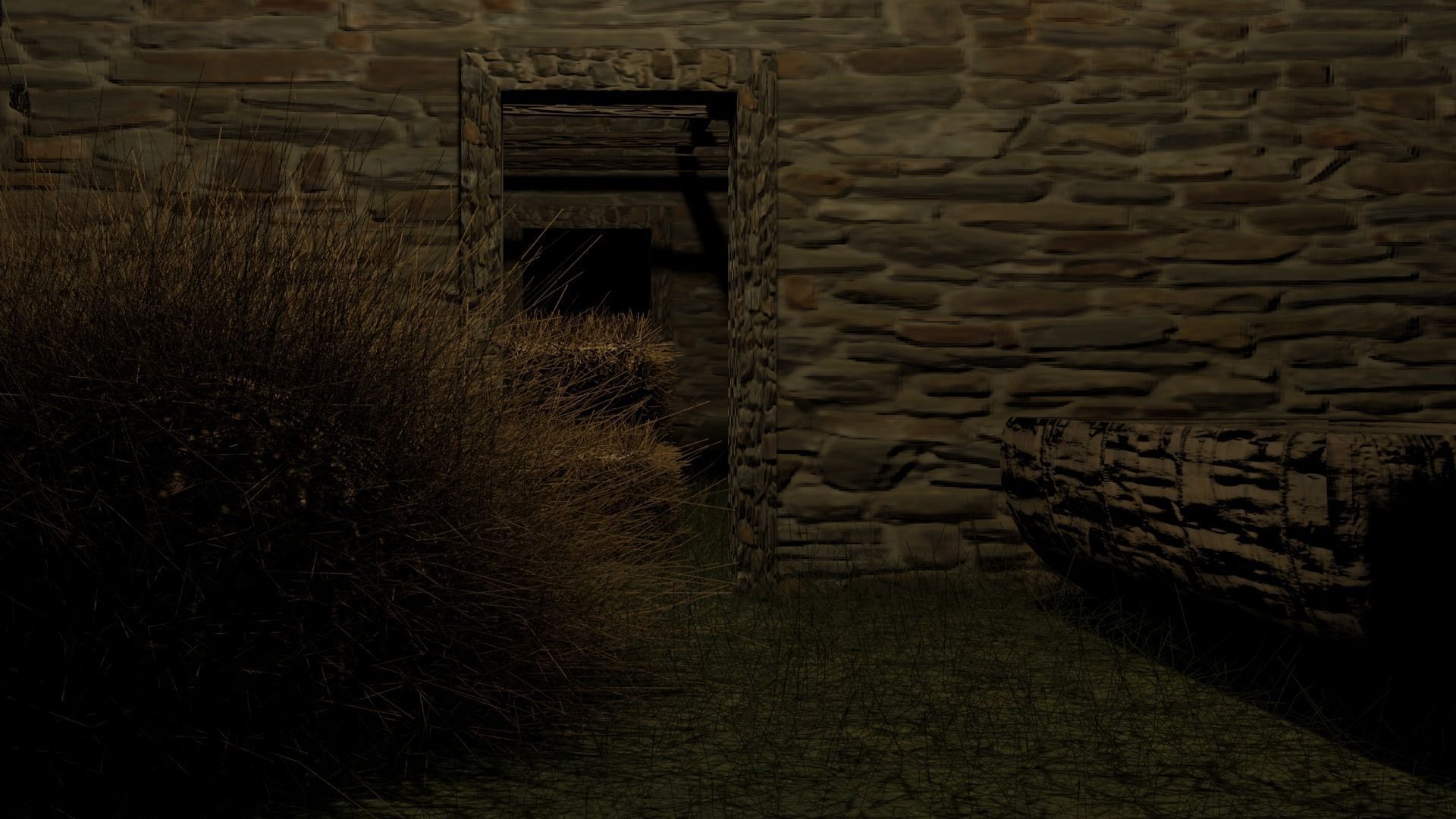 Stable stone house Free 3D model_2