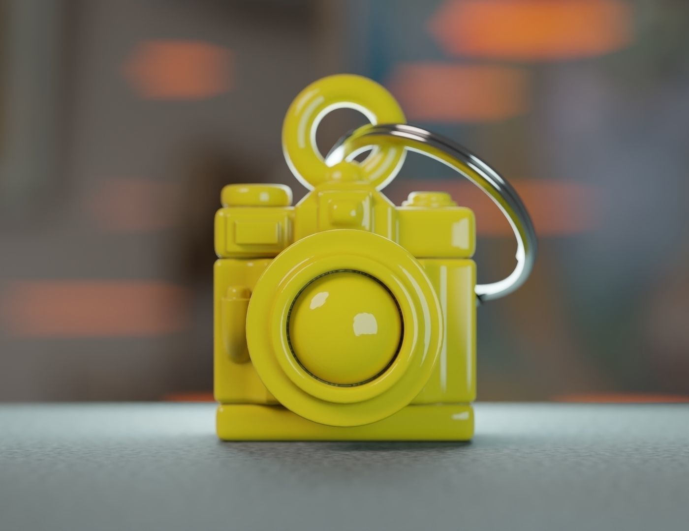 Toon Camera Keychain - Printer Ready 3D print model_3