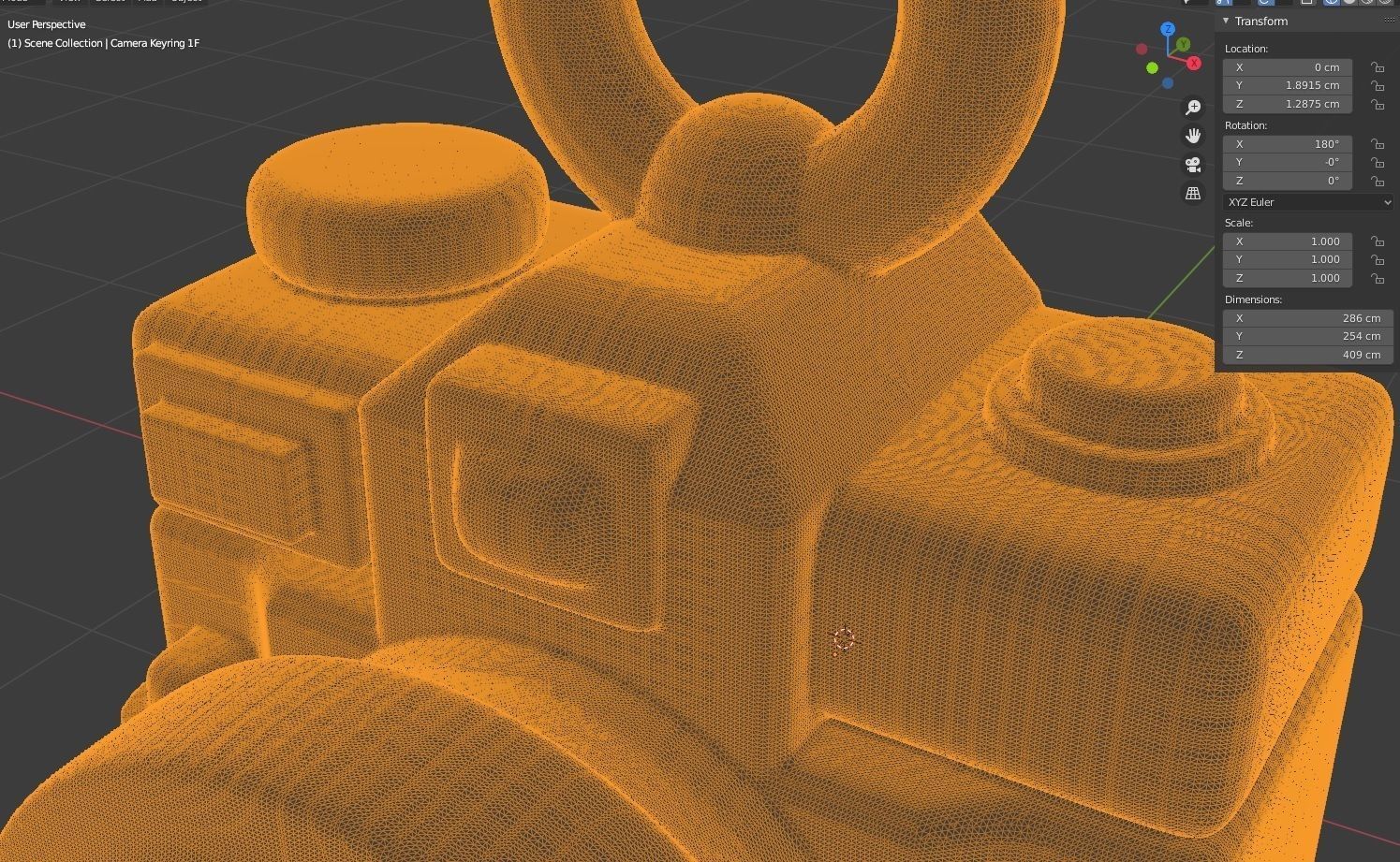 Toon Camera Keychain - Printer Ready 3D print model_16