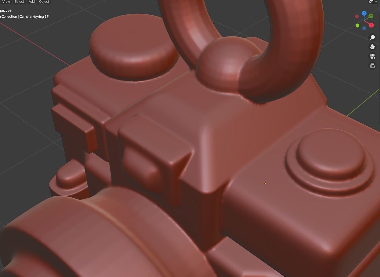 Toon Camera Keychain - Printer Ready 3D print model_15