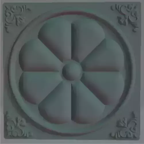 flower relief 3D model