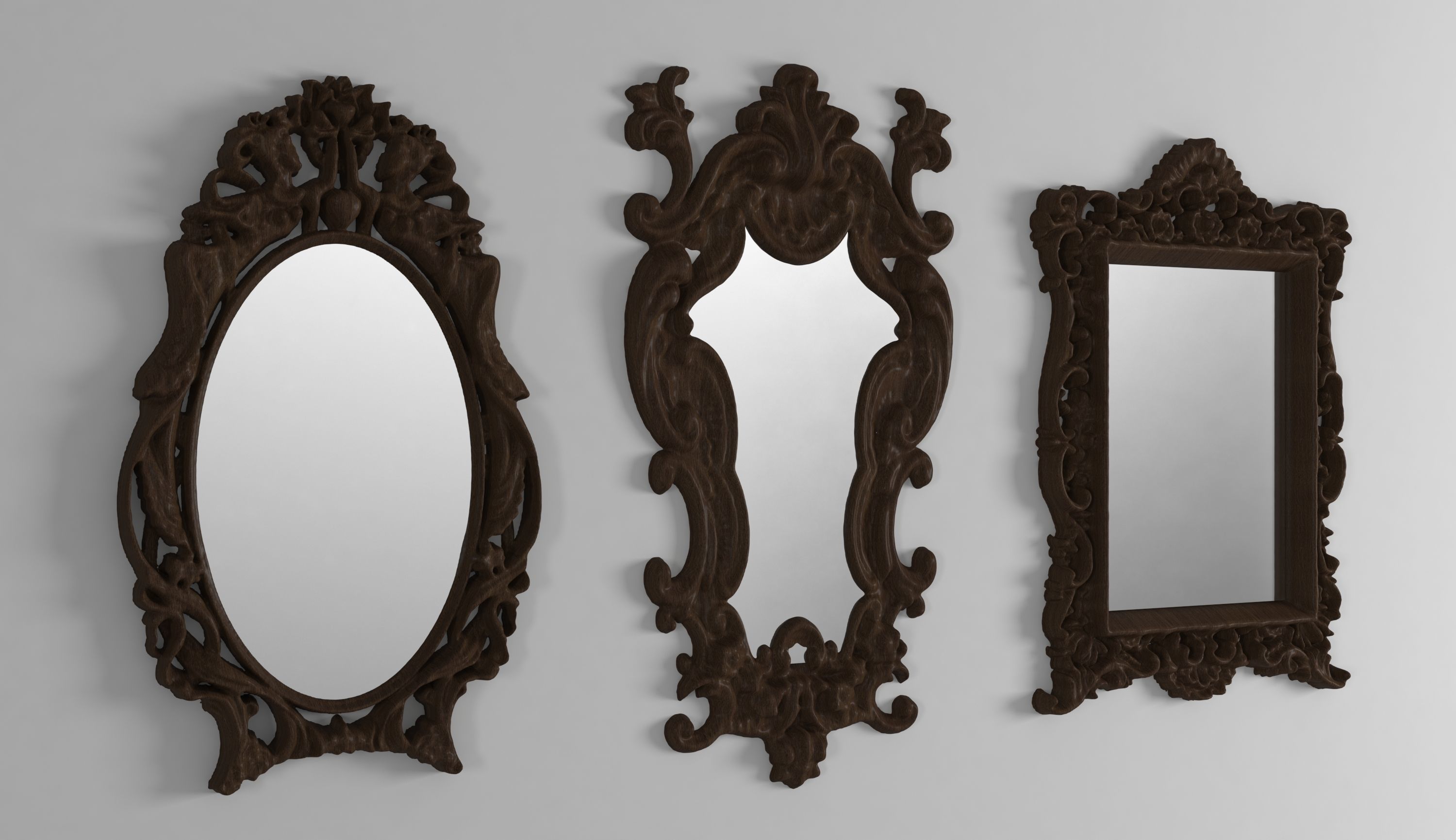Classic mirror 3D model_1