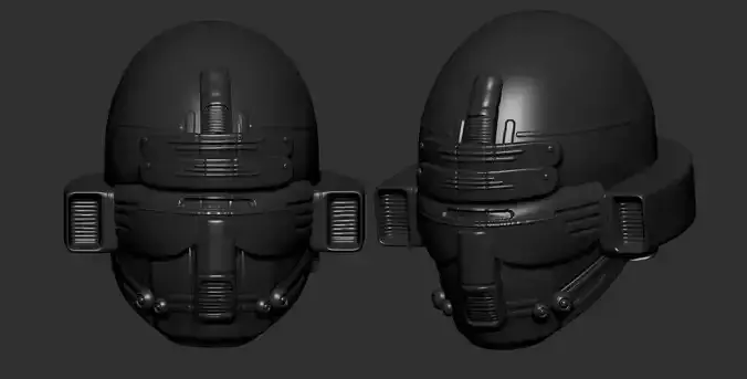 helmet high poly sculpt 3d printable ver 7 3D model