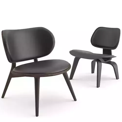 Scandinavian Lounge Chairs by Mater and Vitra 