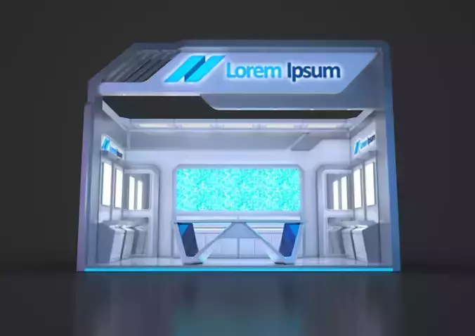 EXHIBITON STAND CNA 18 sqm 3D model