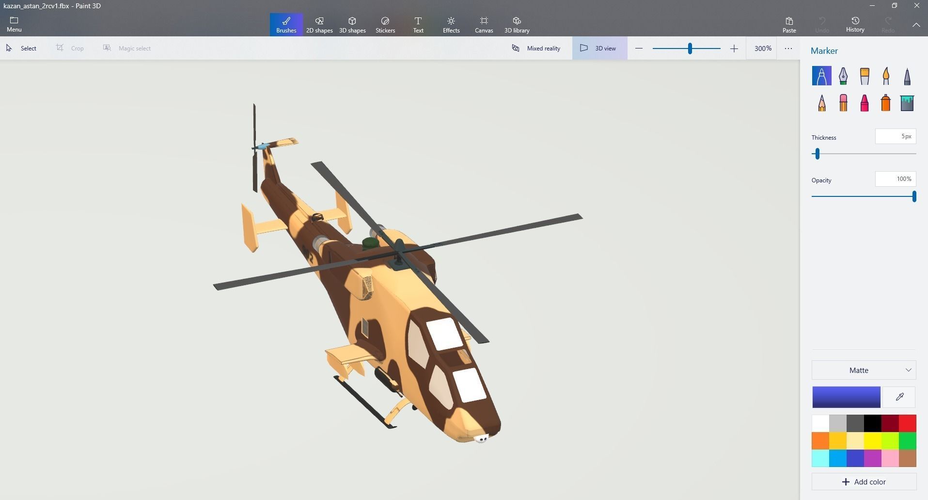 Ansat 2RC Russian RECONNAISSANCE Helicopter - Low-poly 3D model_35