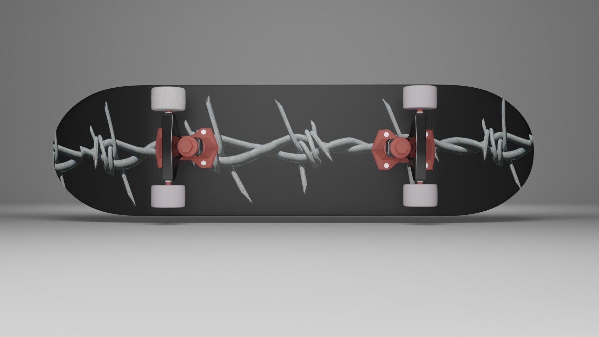 Skateboard on wheels 3D model_2