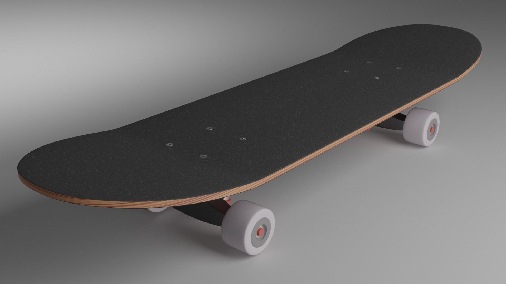 Skateboard on wheels 3D model_4