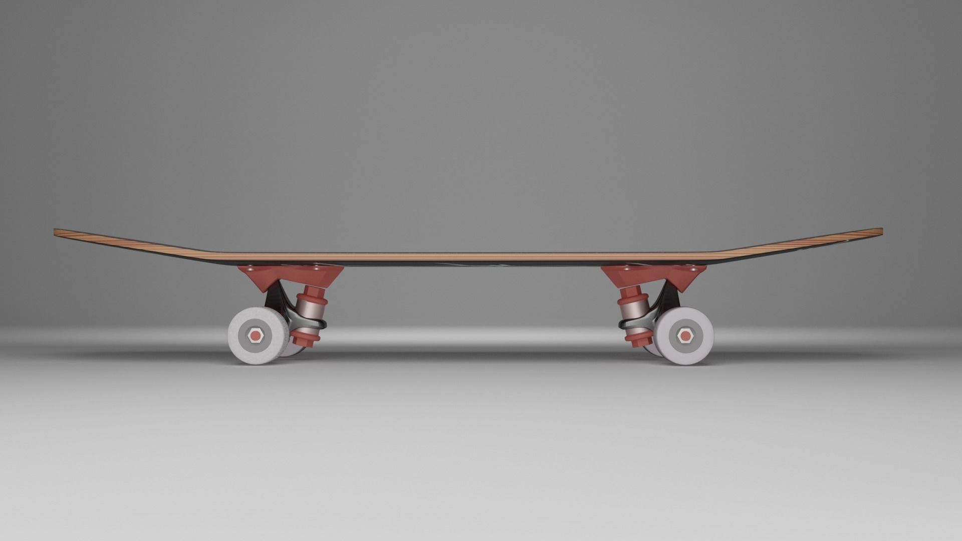 Skateboard on wheels 3D model_1